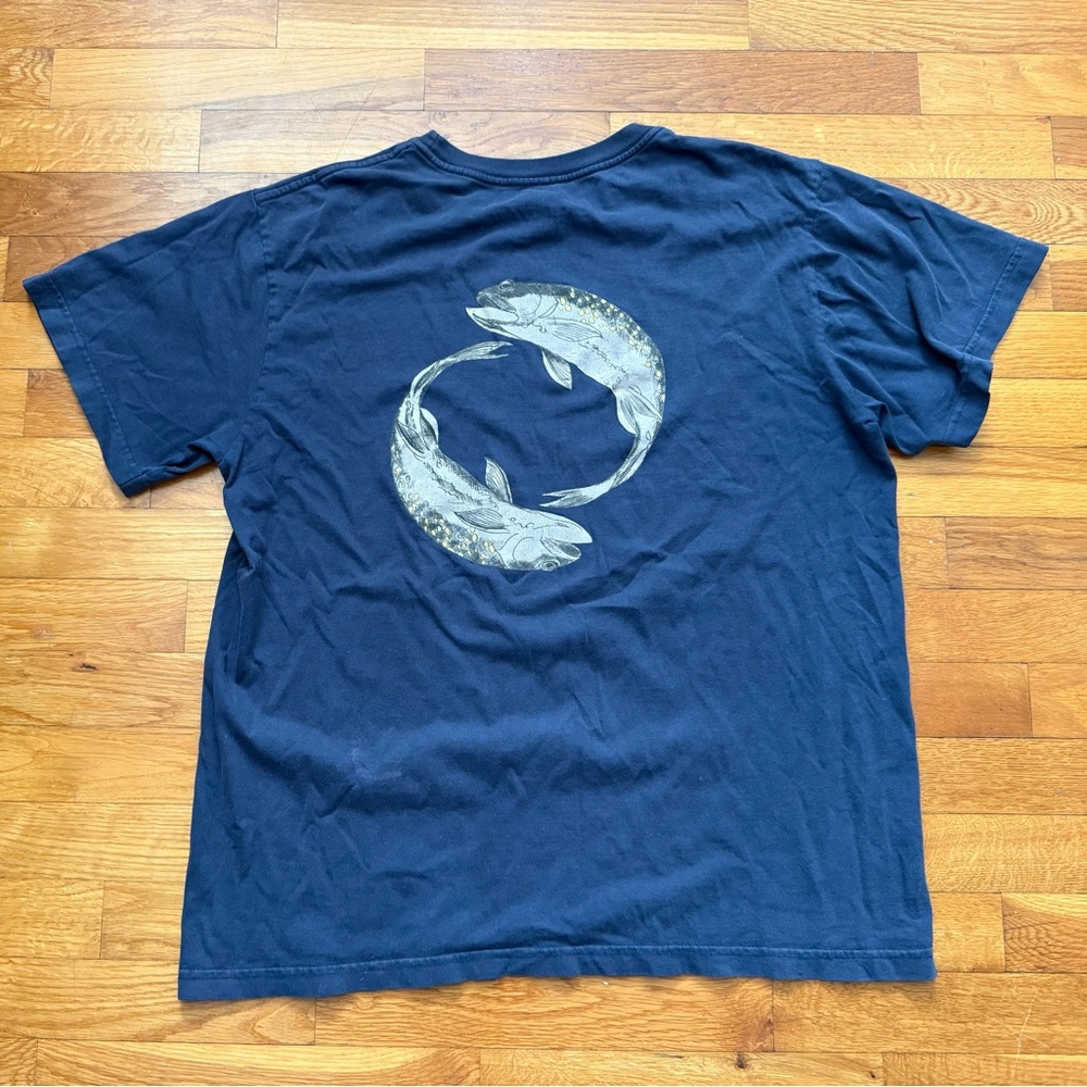Patagonia World Trout T-Shirt Men’s Medium Navy Blue